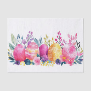 Colourful watercolor Easter Eggs Tissue Paper