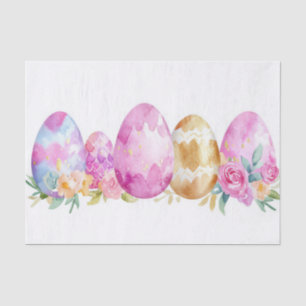 Colourful watercolor Easter Eggs Tissue Paper