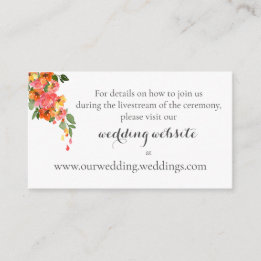 Colourful Watercolor Floral Enclosure Card
