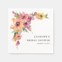 Colourful Watercolor Floral Garden Bridal Shower