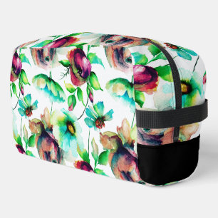 Colourful WaterColor Floral Illustration Dopp Kit