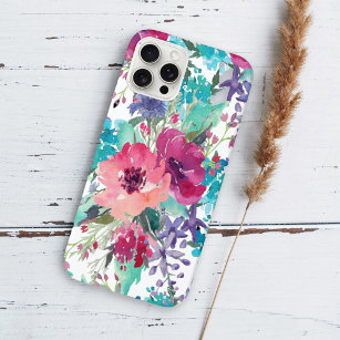 Colourful Watercolor Floral Pattern iPhone 12 Pro Case
