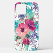 Colourful Watercolor Floral Pattern Case-Mate iPhone Case (Back)