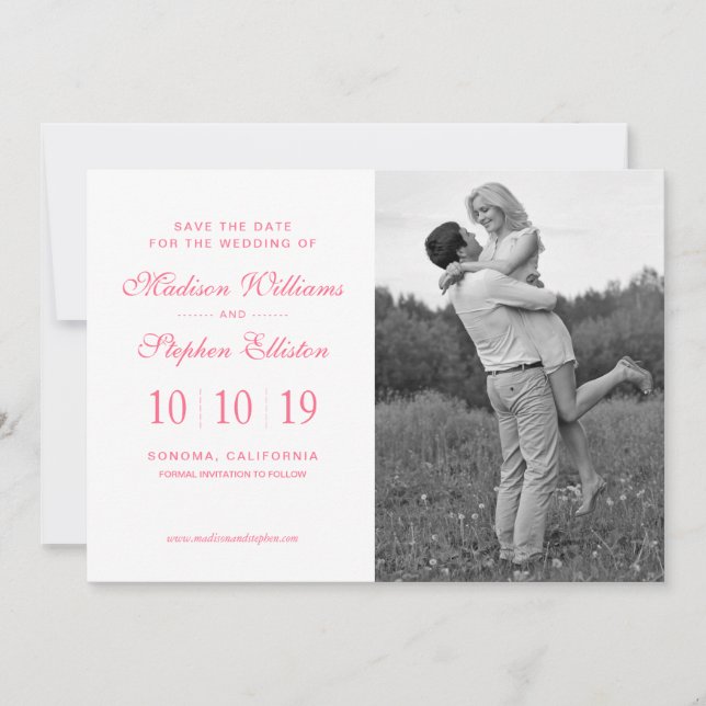 Colourful Watercolor Floral Pattern - Save the Dat Date (Front)