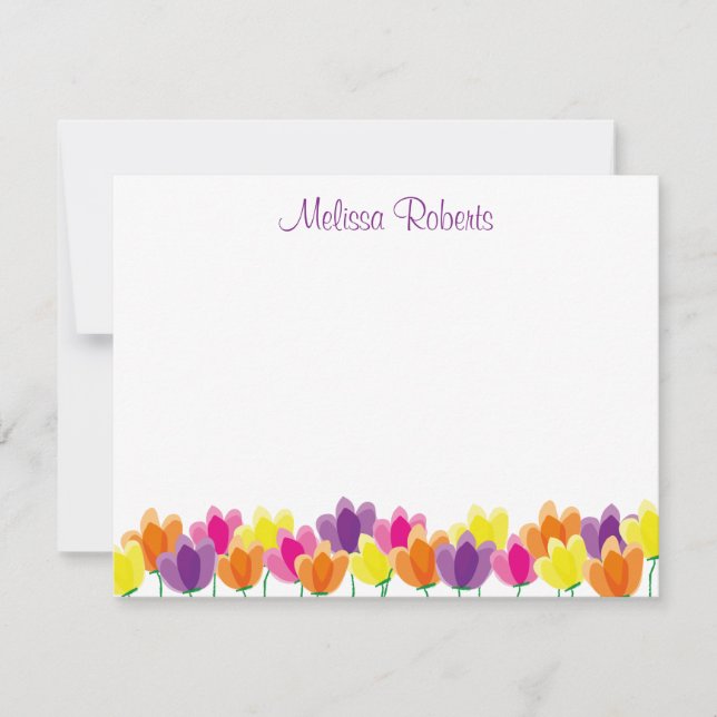 Colourful Watercolor Flower Personalised Card (Front)
