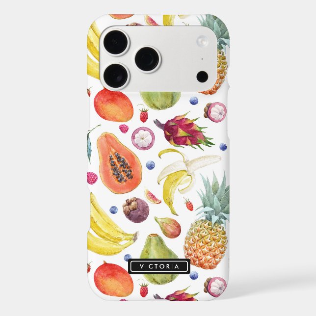 Colourful Watercolor Fruits Pattern Custom (Back)