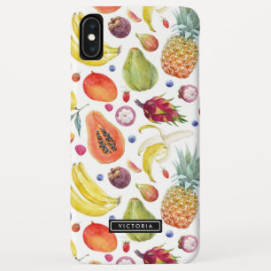 Colourful Watercolor Fruits Pattern Custom iPhone XS Max Case