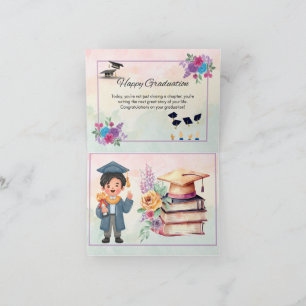 Colourful Watercolor Graduation Card