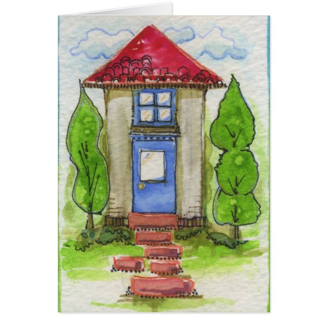 Colourful Watercolor House Painting (Front)
