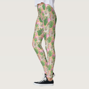 Colourful Watercolor Llama Pattern Leggings