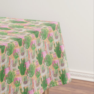 Colourful Watercolor Llama Pattern Tablecloth