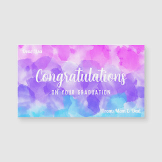 Colourful watercolor Magnetic Card