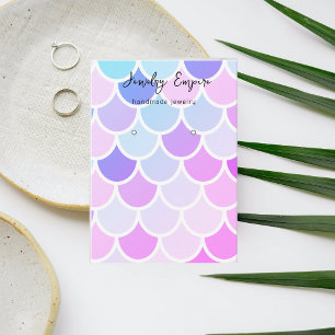 Colourful Watercolor Mermaid Earning Holder Business Card