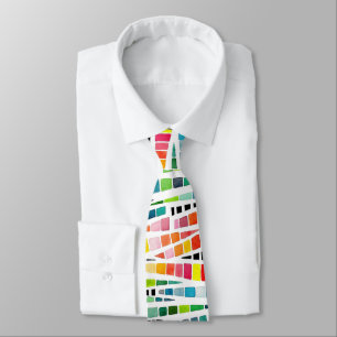 Colourful Watercolor Modern Abstract Tie