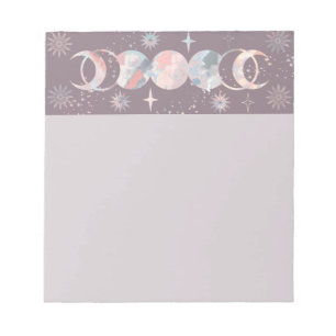 Colourful Watercolor Moons Notepad