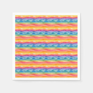 Colourful Watercolor Painting of Mountains Napkin