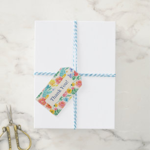 Colourful Watercolor Pastel Floral Gift Tags