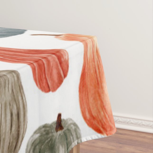 Colourful Watercolor Pumpkins Collection   Tablecloth (In Situ)