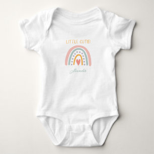 Colourful Watercolor Rainbow Illustrative Baby Sho Bodysuit