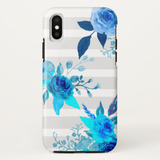 Colourful watercolor rose case iPhone X