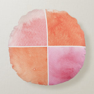 colourful watercolor round cushion