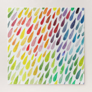 Colourful Watercolor Splash Set Jigsaw Puzzle