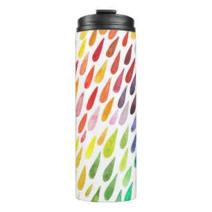 Colourful Watercolor Splash Set Thermal Tumbler