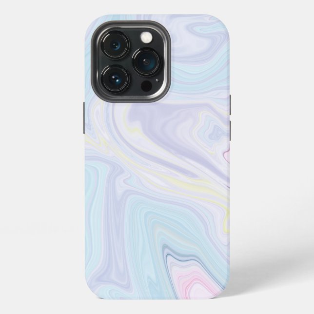 Colourful Watercolor Textured Marble iPhone Case (Back)