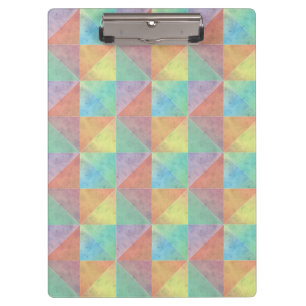 Colourful Watercolor Triangles Pattern Clipboard