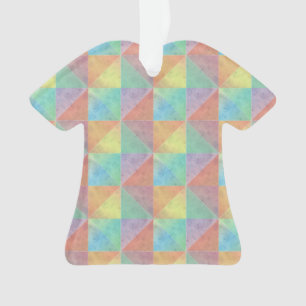 Colourful Watercolor Triangles Pattern Ornament