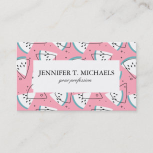 Colourful Watercolor Watermelons Business Card