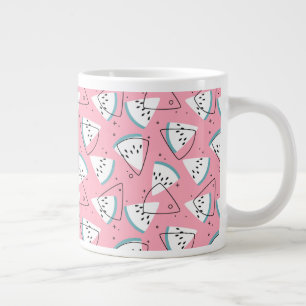 Colourful Watercolor Watermelons Large Coffee Mug