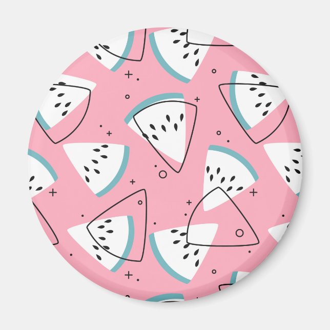 Colourful Watercolor Watermelons Magnet (Front)