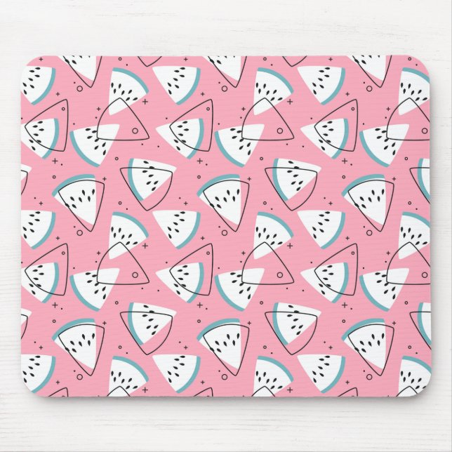 Colourful Watercolor Watermelons Mouse Pad (Front)