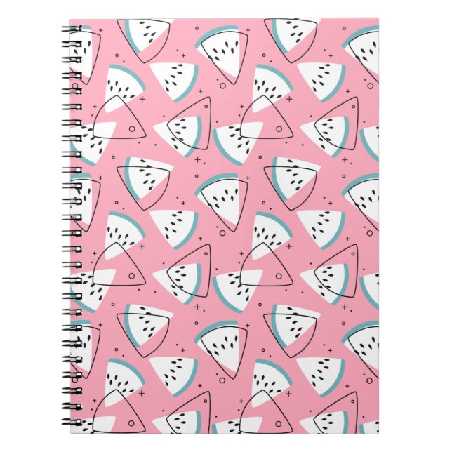 Colourful Watercolor Watermelons Notebook (Front)