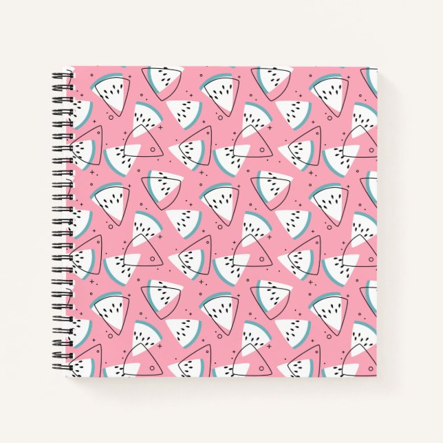 Colourful Watercolor Watermelons Notebook (Front)