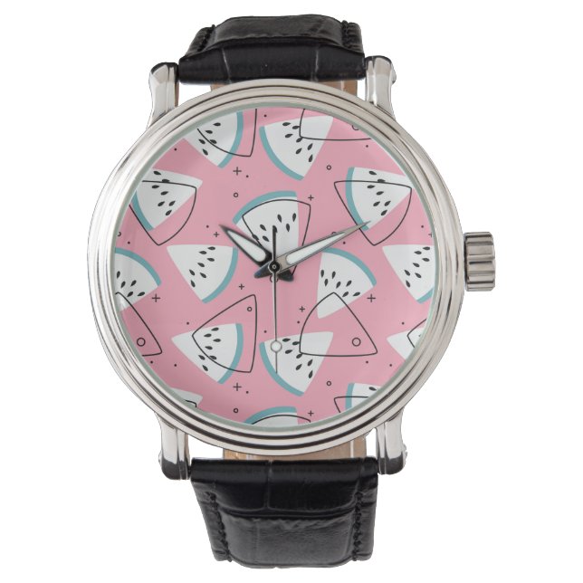 Colourful Watercolor Watermelons Watch (Front)