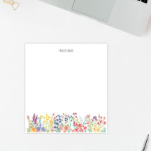 Colourful Watercolor Wildflower Floral Customise 