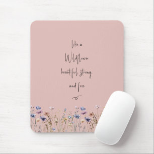 Colourful Watercolor Wildflower Mouse Pad