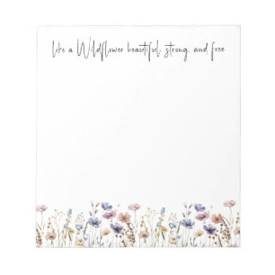 Colourful Watercolor Wildflower Notepad