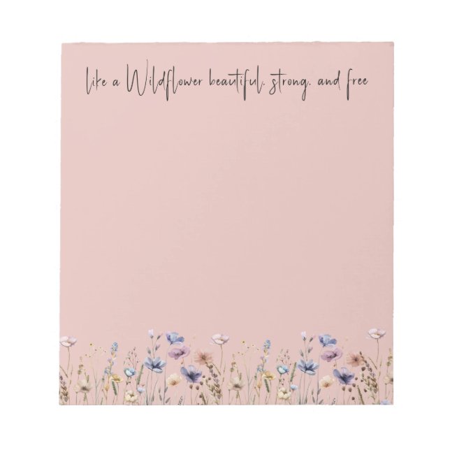 Colourful Watercolor Wildflower Notepad (Front)