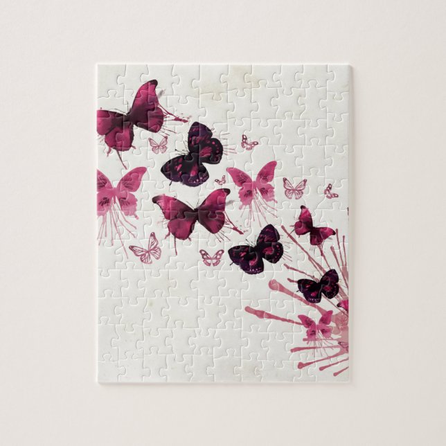 Colourful Watercolour Butterflies Jigsaw Puzzle (Vertical)