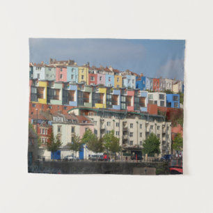 Colourful Waterfront Houses Bristol Harbour Tapestry