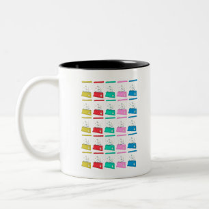 Colourful Waterful Ring Toss Two-Tone Coffee Mug