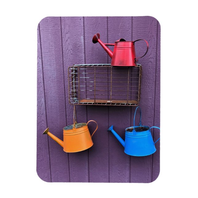 Colourful Watering Cans Magnet (Vertical)
