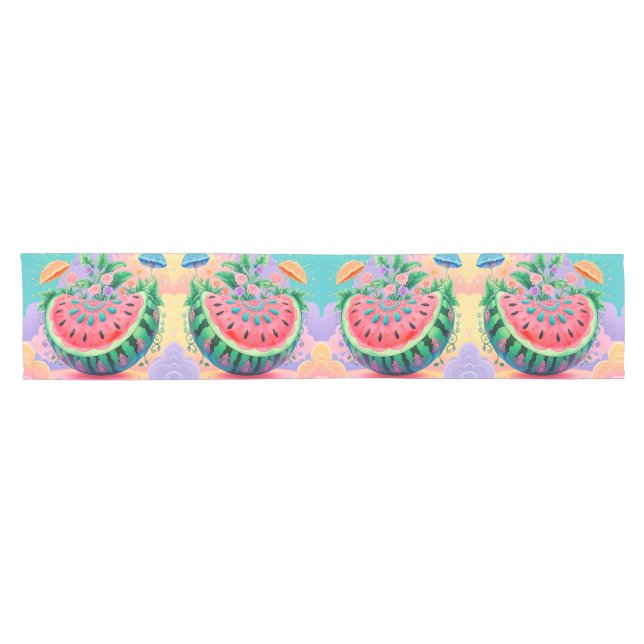 Colourful watermelon short table runner (Horizontal)