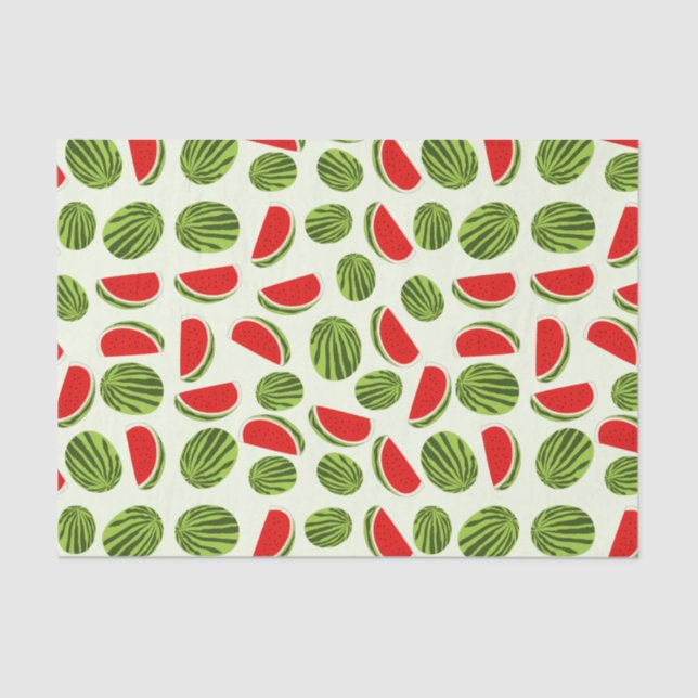 Colourful Watermelon Summer Fruit Pattern Tissue Paper (Front)