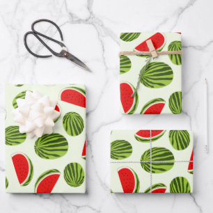 Colourful Watermelon Summer Fruit Pattern Wrapping Paper Sheet