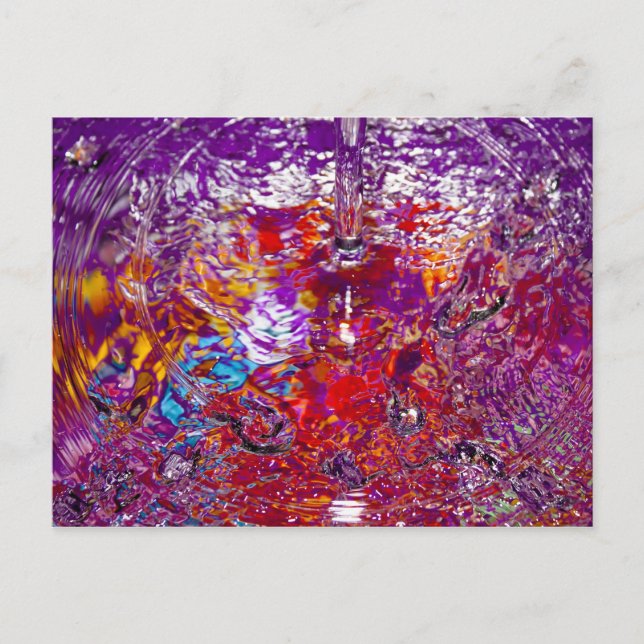 Colourful Waters Abstract Photograph Postcard (Front)