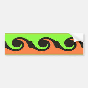 colourful wave bumper sticker